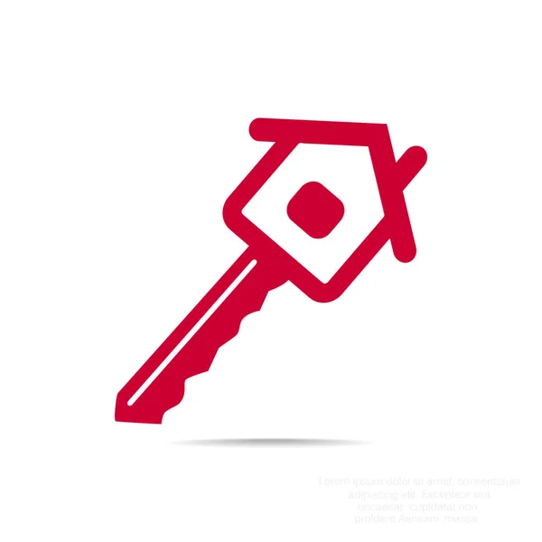 Key of house icon — Stock Vector