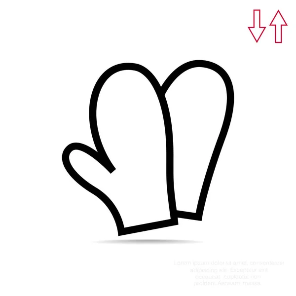 Handschuhe Web-Symbol — Stockvektor