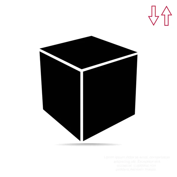 간단한 큐브 웹 아이콘 — 스톡 벡터
