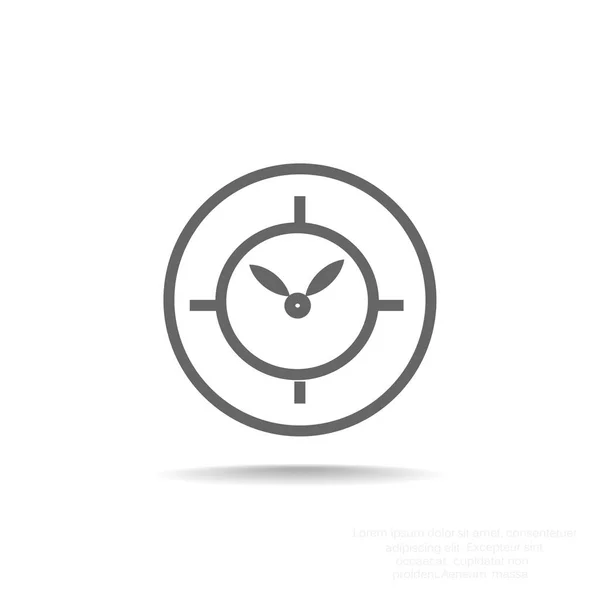 Ikona jednoduchých hodin — Stockový vektor