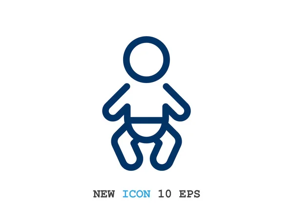 Baby eenvoudig pictogram — Stockvector
