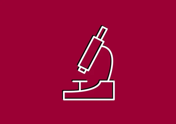 Icono de microscopio simple — Vector de stock