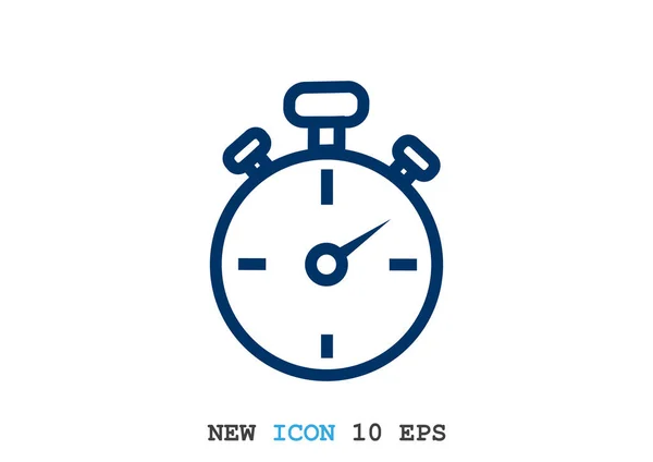 Stopwatch platte pictogram — Stockvector