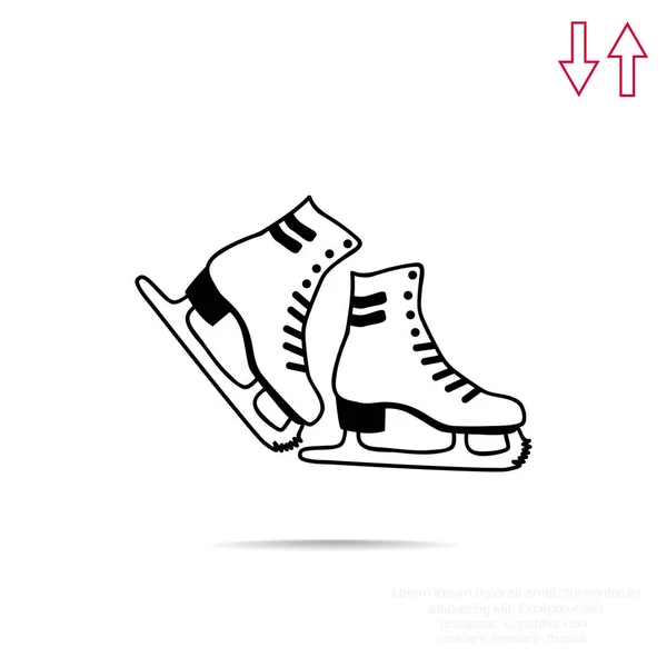 スケート web アイコン — ストックベクタ