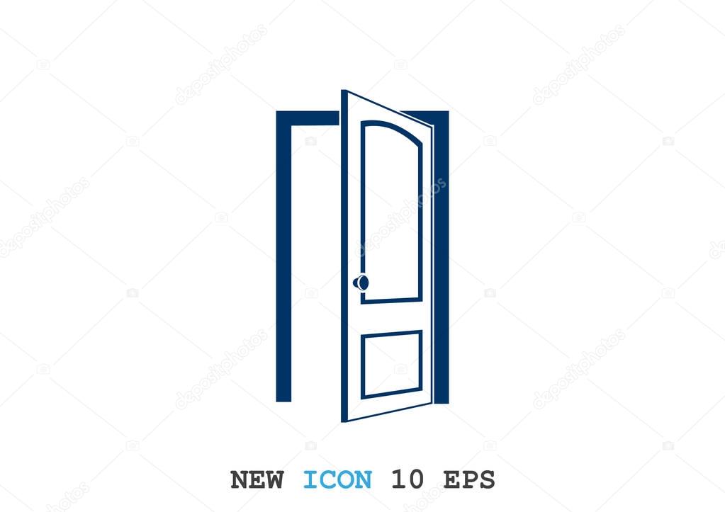 Opened door web icon