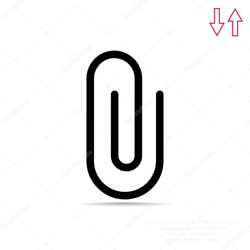 Simple paper clip web icon