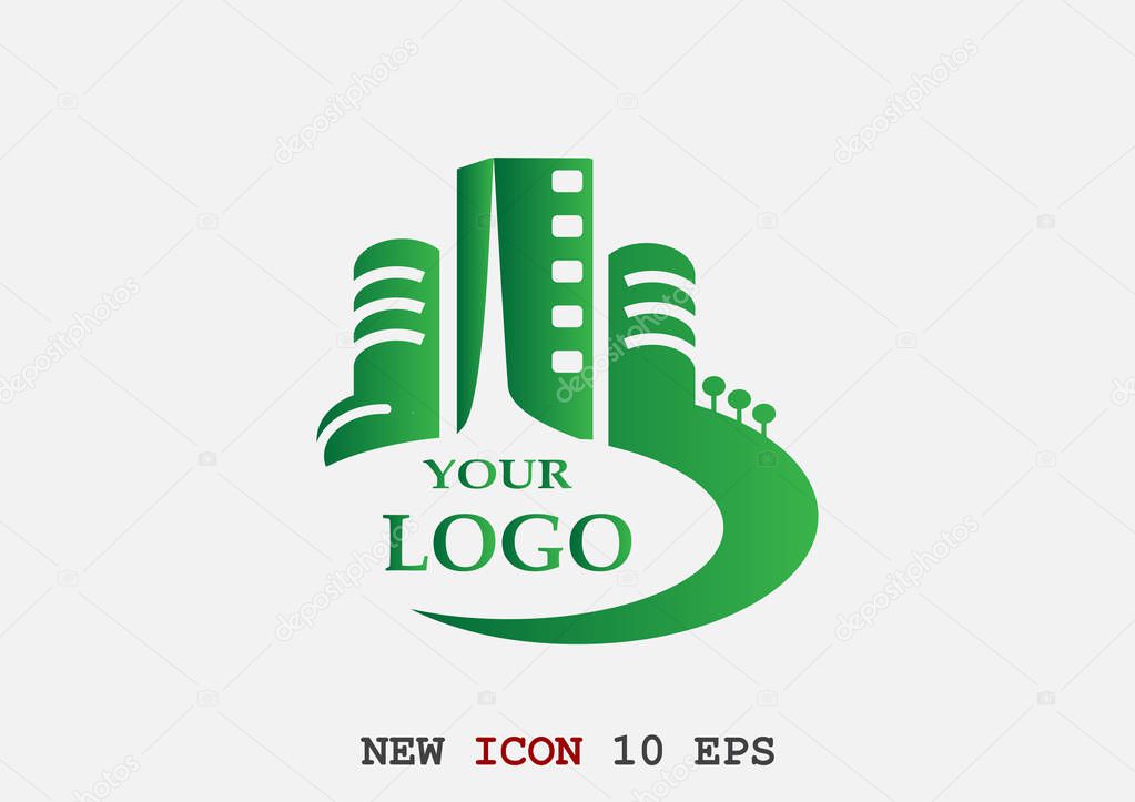 City buildings logo for your company