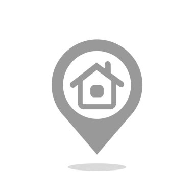 Evin konumu işaretçi basit simgesi