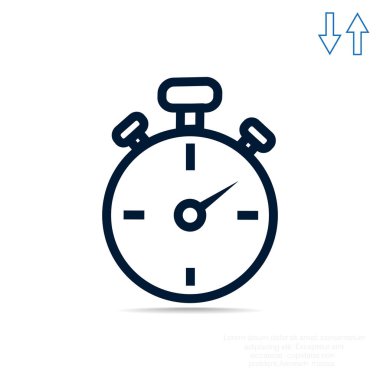 Stopwatch Düz Simgesi