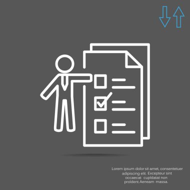 İşadamı denetim listesi simgesi