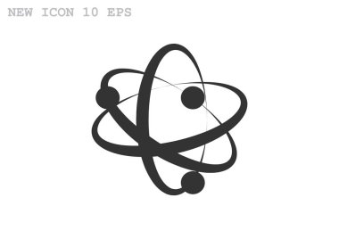 Pictograph of atom icon clipart