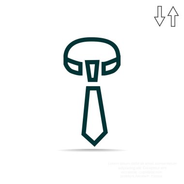 Düğümlü kravat basit web simgesi