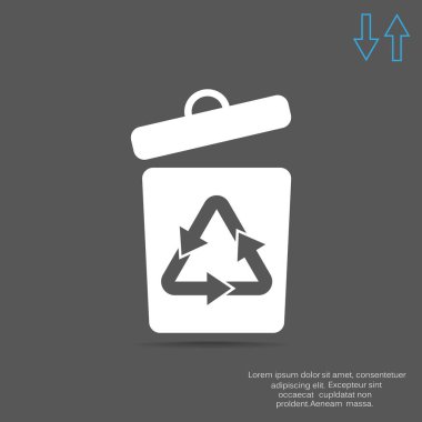 Atık geri dönüşüm sembolü ile okları