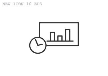 Diyagram düz simgesi 