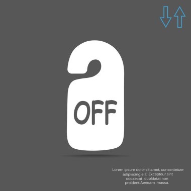 Etiket asılı üzerinde yazıt