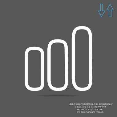 Diyagram düz simgesi 