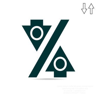 Yüzde işareti ile okları