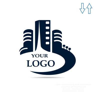 Şirketiniz için şehir binaları logosu