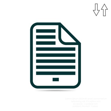 Belge dosya basit web simgesi