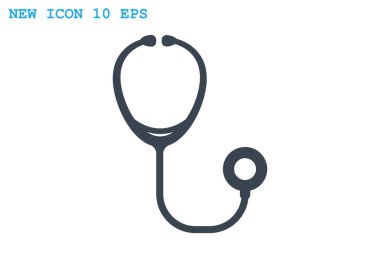 Stetoskop basit web simgesi 