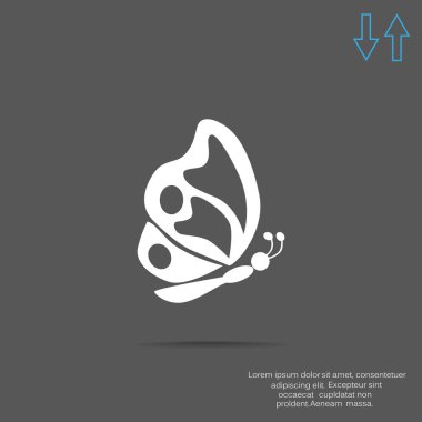 Basit kelebek web simgesi