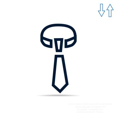 Düğümlü kravat basit web simgesi