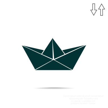 Kağıt gemi simpe web simgesi