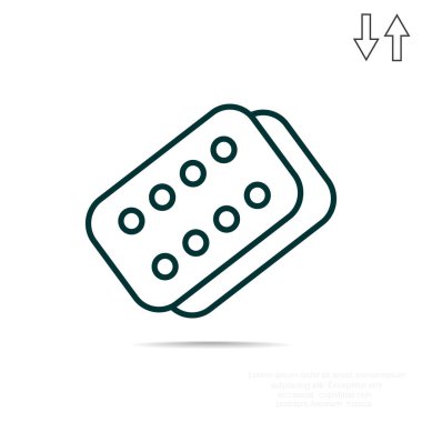 Bandaj sıva basit web simgesi