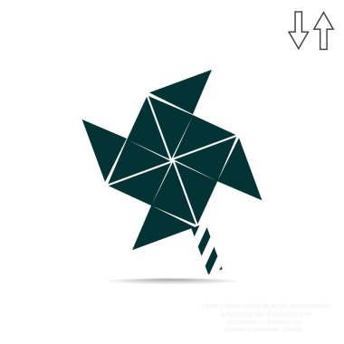 Yel değirmeni pervane oyuncak web simgesi