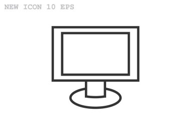 Boş monitör ekran web simgesi