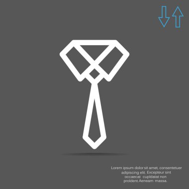 Düğümlü kravat basit web simgesi