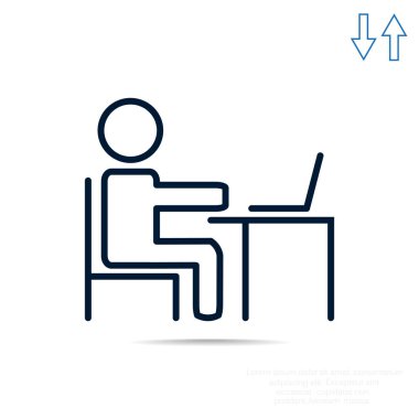 Adam masada dizüstü bilgisayar kutsal kişilerin resmi ile