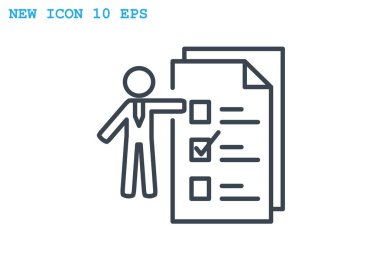 İşadamı denetim listesi simgesi