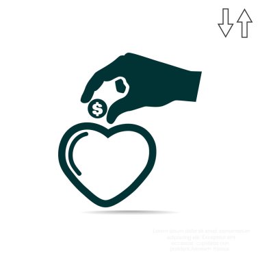 sadaka, web simgesi vermek