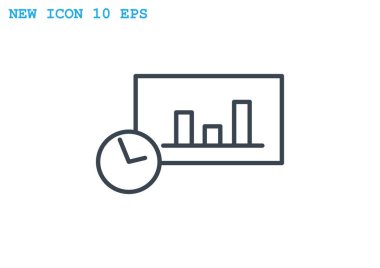 Diyagram düz simgesi 