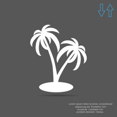 palmiye ağaçları ile egzotik ada