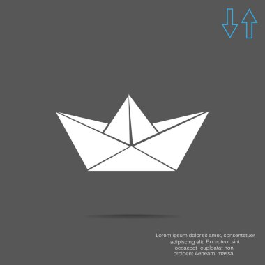 Kağıt gemi simpe web simgesi