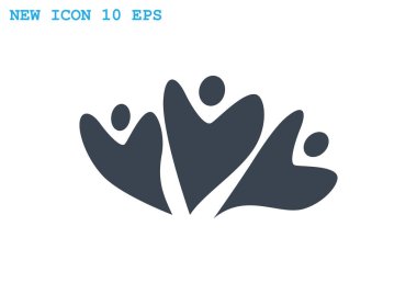 Grup insanlar soyut simgesinin