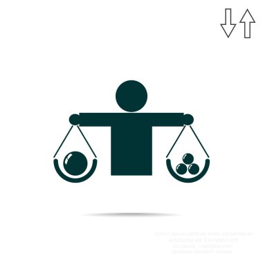 İnsan ölçekler basit web simgesi