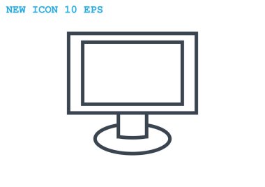 Boş monitör ekran web simgesi