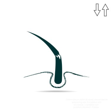 Hasarlı saçın web simgesi