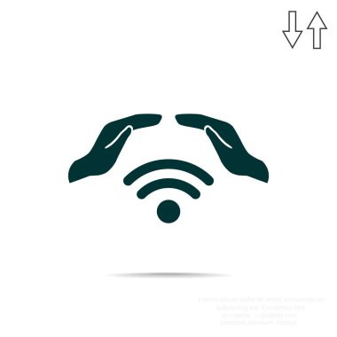 Radyo dalgaları ile el simgesi