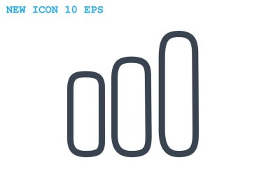 Diyagram düz simgesi 