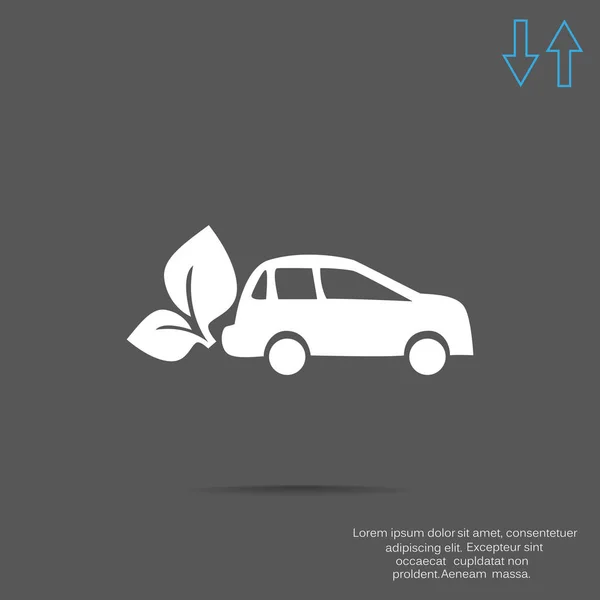 Eco car icon — Stock Vector
