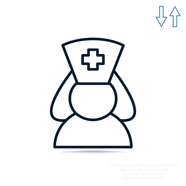 Sjuksköterska enkel ikon — Stock vektor