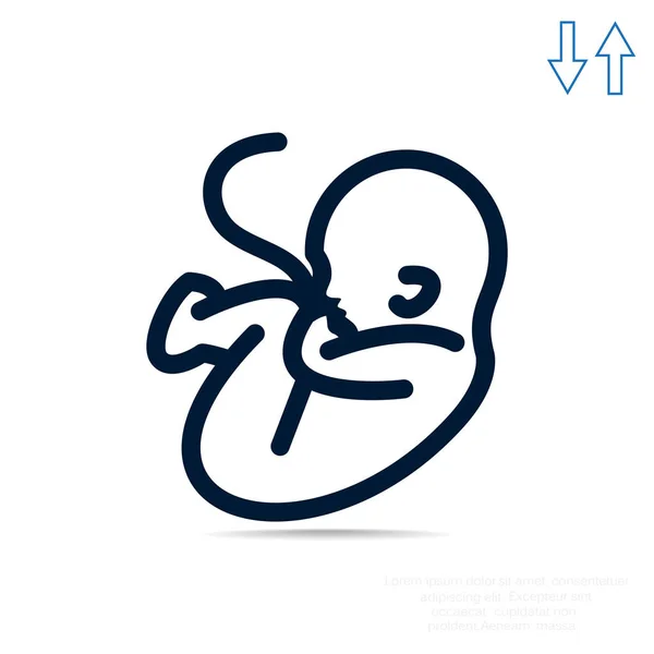 Ícone simples bebê — Vetor de Stock