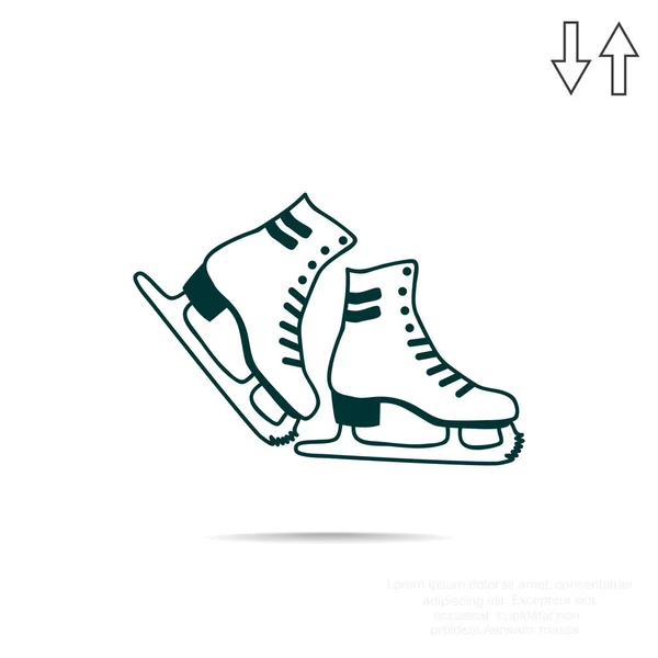 Chaussures de patinage artistique — Image vectorielle