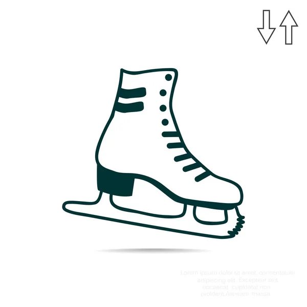 Figuur-schaatsen schoenen — Stockvector