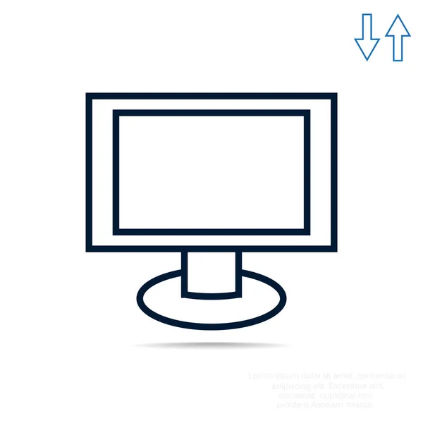 Blank monitor screen web icon — Stock Vector