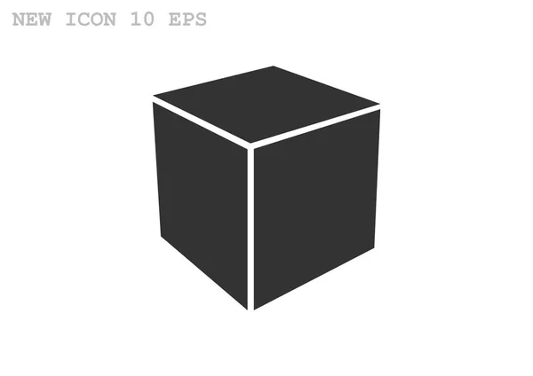 Egyszerű kocka pókháló ikon — Stock Vector
